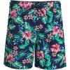 Lands’ End Boys Active Stretch Quick Dry UPF 50 Swim Trunk(Deep Sea Navy/Rosella Floral)