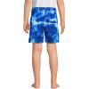 Lands’ End Boys Active Stretch Quick Dry UPF 50 Swim Trunk(Electric Blue Marble Tie Dye)