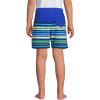 Lands’ End Boys Active Stretch Quick Dry UPF 50 Swim Trunk(Electric Blue Stripe)
