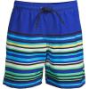 Lands’ End Boys Active Stretch Quick Dry UPF 50 Swim Trunk(Electric Blue Stripe)