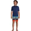 Lands’ End Boys Active Stretch Quick Dry UPF 50 Swim Trunk(Multi Mixed Stripe)