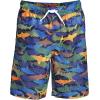 Lands’ End Boys Active Stretch Quick Dry UPF 50 Swim Trunk(Navy Multi Sharks)