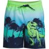 Lands’ End Boys Active Stretch Quick Dry UPF 50 Swim Trunk(Navy Sunset Dinosaur)