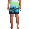 Lands’ End Boys Active Stretch Quick Dry UPF 50 Swim Trunk(Navy Sunset Dinosaur)