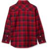 Lands’ End Boys Button Down Poplin Shirt(Apple Red Plaid)