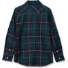 Lands’ End Boys Button Down Poplin Shirt(Rain Forest Green Plaid)