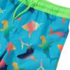 Lands’ End Boys Chlorine Resistant Short Sleeve UPF 50 Rash Guard Swim Trunk Set(Neon Green Sharks)