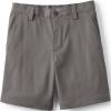 Lands’ End Boys Husky Sport Active Performance Chino Shorts 14 Arctic Gray