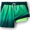Lands’ End Boys Hydroliner Quick Dry UPF 50 Swim Trunk(Deep Balsam/Wintergreen Ombre)