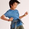 Lands’ End Boys Performance Tee Shirt(Blue Space Dye)