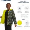 Lands’ End Boys Reversible Faux Sherpa Lined Insulated Puffer Jacket(Evening Primrose)