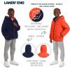 Lands’ End Boys Reversible Faux Sherpa Lined Insulated Puffer Jacket(Hot Coral)