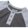 Lands’ End Boys Short Sleeve Henley T-Shirt(Iron/Gray Heather)