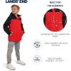 Lands’ End Boys’ Squall Waterproof Fleece Lined Insulated Jacket(Fiery Red)