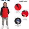 Lands’ End Boys’ Squall Waterproof Fleece Lined Insulated Jacket(Fiery Red)