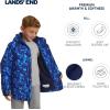 Lands’ End Boys’ Squall Waterproof Fleece Lined Insulated Jacket(Glacier Blue)