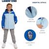 Lands’ End Boys’ Squall Waterproof Fleece Lined Insulated Jacket(Sky Blue)
