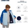 Lands’ End Boys’ Squall Waterproof Fleece Lined Insulated Jacket(Sky Blue)