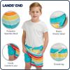 Lands’ End Boys’ Swimwear UPF 50 Comfort Liner Swim Trunks (S-XL)(Ivory)