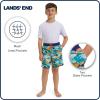 Lands’ End Boys’ Swimwear UPF 50 Comfort Liner Swim Trunks (S-XL)(Oasis)