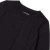 Lands’ End Boys Thermal Base Layer Long Underwear Thermaskin Crew Neck Shirt(True Black)