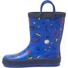 Lands’ End Boys and Girls Waterproof Boots Kids and Toddler Rain Boots – Girls and Boys Rubber Rain Boots Kids Size 5 Toddler to 7 Big Kid, Slip On Girls and Boys Rain Boots with Handles(Blue Outer Space)