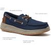Lands’ End Canvas Boat Shoes Men, Deck Shoes Mens Boat Shoes Slip Ons – Navy Blue, Tan Brown or Grey Mens Casual Shoes, Size 8-13(Classic Navy)
