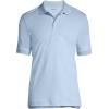 Lands’ End Essentials Men’s Long Sleeve All Day Comfort Polo Shirt – 100% Cotton Won’t Shrink Pill Fade(Blue)