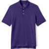 Lands’ End Essentials Men’s Long Sleeve All Day Comfort Polo Shirt – 100% Cotton Won’t Shrink Pill Fade(Deep Purple)