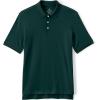 Lands’ End Essentials Men’s Long Sleeve All Day Comfort Polo Shirt – 100% Cotton Won’t Shrink Pill Fade(Evergreen)