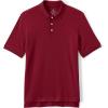 Lands’ End Essentials Men’s Long Sleeve All Day Comfort Polo Shirt – 100% Cotton Won’t Shrink Pill Fade(Garnet)
