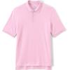 Lands’ End Essentials Men’s Long Sleeve All Day Comfort Polo Shirt – 100% Cotton Won’t Shrink Pill Fade(Ice Pink)