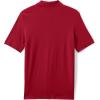 Lands’ End Essentials Men’s Long Sleeve All Day Comfort Polo Shirt – 100% Cotton Won’t Shrink Pill Fade(Red)