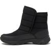 Lands’ End Expedition Quilted Slip On Mens Snow Boots Insulated Winter Boots for Men Waterproof with Hook & Loop Closure, Medium or Wide Width Winter Shoes Size 8 to 13(Black)