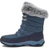 Lands’ End Expedition Waterproof Insulated Womens Snow Boots, Lace Up or Slip On Winter Boots for Women, Medium or Wide Width Sizes 6 to 11, Black, Brown, Blue, White or Grey Winter Shoes(Medium Blue Max)
