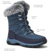 Lands’ End Expedition Waterproof Insulated Womens Snow Boots, Lace Up or Slip On Winter Boots for Women, Medium or Wide Width Sizes 6 to 11, Black, Brown, Blue, White or Grey Winter Shoes(Medium Blue Max)