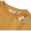 Lands’ End Girls Crew Neck Embroidered Sweatshirt(Amber Gold Floral)