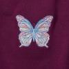 Lands’ End Girls Crew Neck Embroidered Sweatshirt(Plum Butterfly)