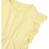 Lands’ End Girls Flutter Sleeve Tiered Peasant Top(Limelight)