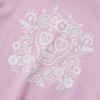 Lands’ End Girls Graphic Tee(Guava Pink Heart Skull)