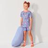 Lands’ End Girls Short Sleeve Tee and Shorts Pajama Set(Unicorn Multi Love)
