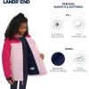 Lands’ End Girls’ Squall Waterproof Fleece Lined Insulated Jacket(Pink)