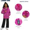 Lands’ End Girls’ Squall Waterproof Fleece Lined Insulated Jacket(Pink Multi)