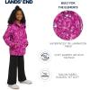 Lands’ End Girls’ Squall Waterproof Fleece Lined Insulated Jacket(Pink Multi)