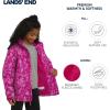 Lands’ End Girls’ Squall Waterproof Fleece Lined Insulated Jacket(Pink Multi)