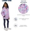 Lands’ End Girls’ Squall Waterproof Fleece Lined Insulated Jacket(Pink Splash)