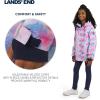 Lands’ End Girls’ Squall Waterproof Fleece Lined Insulated Jacket(Pink Splash)