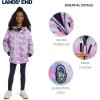 Lands’ End Girls’ Squall Waterproof Fleece Lined Insulated Jacket(Pink Splash)