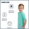 Lands’ End Kids Boys and Girls Swimwear UPF 50 Short Sleeve Rash Guard Shirt (XXS-XL)(Aqua Ice)