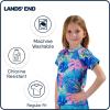 Lands’ End Kids Boys and Girls Swimwear UPF 50 Short Sleeve Rash Guard Shirt (XXS-XL)(Blue)
